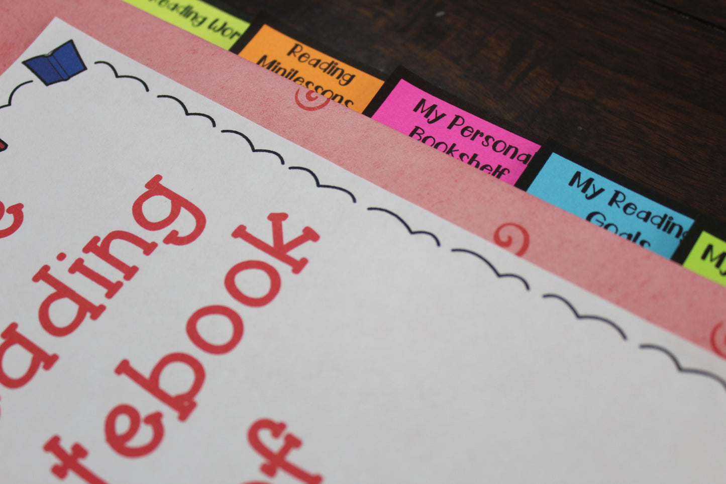 Readers Notebook Tabbed Dividers