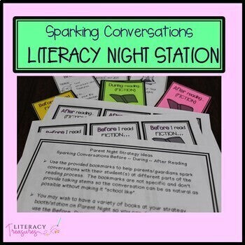 Family Literacy Night Resources with Print and Go Literacy Stations