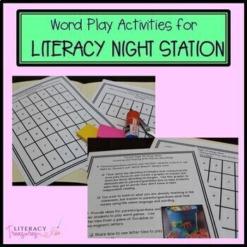 Family Literacy Night Resources with Print and Go Literacy Stations