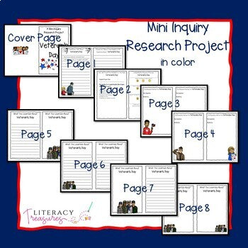 Veterans Day Mini Inquiry Research Project Guide