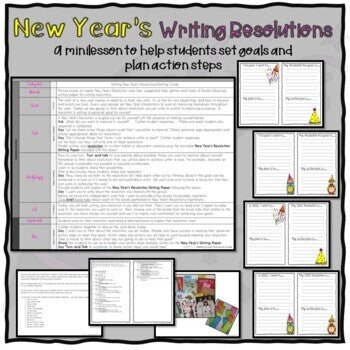 Writing New Year's Resolutions -- A Goal Setting Minilesson