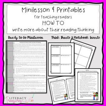 Stretching My Reading Thinking - Minilesson for HOW TO Write More About Thinking