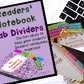 Readers Notebook Tabbed Dividers