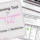 Literacy Engagement Chart Planning Tools