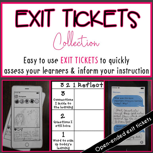 Exit Tickets Collection  |  Easy to use for informal assessment