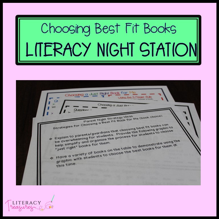 Family Literacy Night Resources with Print and Go Literacy Stations