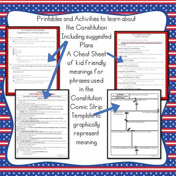 The Preamble--Printables & Activities to Celebrate Learning the Constitution
