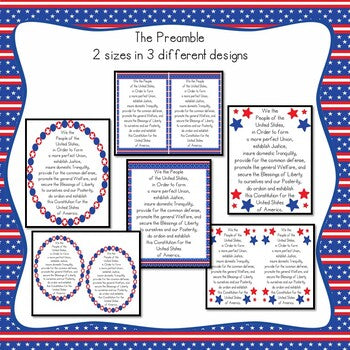 The Preamble--Printables & Activities to Celebrate Learning the Constitution
